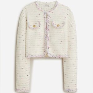 J.Crew Cropped lady jacket in marled yarn